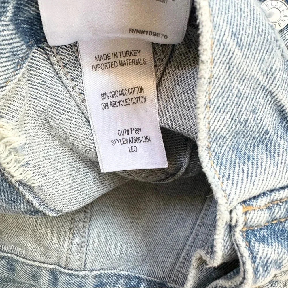 New Agolde Leo Cropped Denim Vest Blue XS - Picture 10 of 14